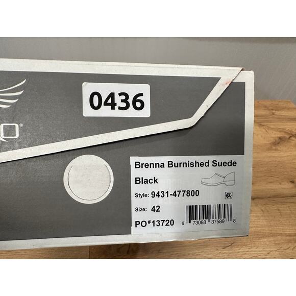 Dansko Brenna Burnished Suede Clog Black Size 11.5/12 US 42 EU NIB Casual Nurses - Picture 14 of 14